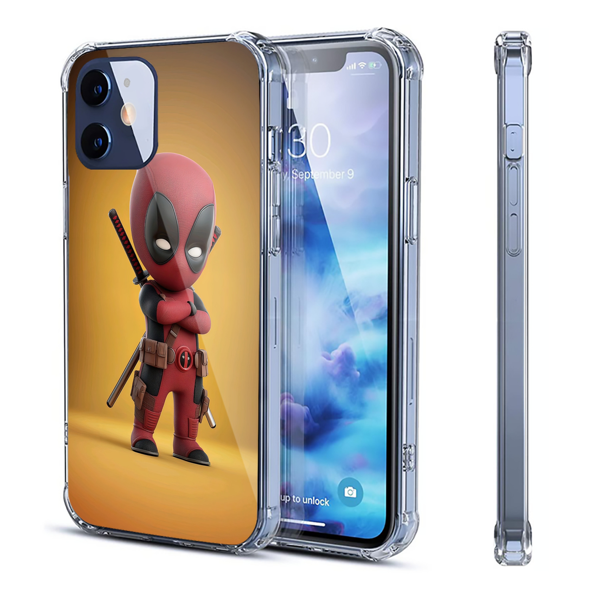 （画像用） Deadpool デッドプール 【iPhone 12シリーズ対応】透明スマホケース（クリアソフトケース）